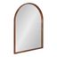 Valenti Walnut Brown Arched Wall Vanity Mirror