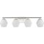 Copeland Brushed Nickel 4-Light Vanity with Opal Glass Shades