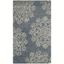 Hand-Tufted Blue Wool and Viscose 3' x 5' Area Rug