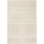 Off-White Geometric Shag Synthetic Area Rug 5'1" x 7'6"