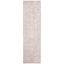 Beige and Cream Floral Hand-Knotted Runner Rug