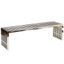 Modern Gridiron 60" Stainless Steel Sleek Bench in Silver