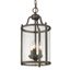 Payton 3-Light Mini Pendant in Rubbed Bronze and Glass