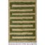 Green and Beige Handwoven Wool Geometric Rug, 5 ft x 8 ft