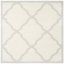 Beige Hand-Knotted Cotton Square Area Rug - Stain-Resistant and Reversible