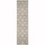 Grey and Ivory Floral Reversible Runner Rug