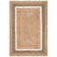 Natural and Gray Handwoven Jute Area Rug, 4' x 6'