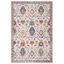 Cream and Orange Rectangular Synthetic Easy Care Area Rug