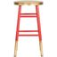 Transitional 24" Red and Gold Metal Counter Stool