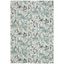 Ivory and Blue Reversible Easy-Care Synthetic Area Rug