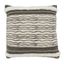 Natural Stripe Embroidered Cotton Square Pillow