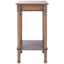 Tinsley Brown Wood Square Accent Table with Shelf