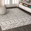 Gray and Cream Moroccan Geometric 4' x 6' Area Rug