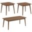 Radley 3-Piece Walnut Veneer Coffee and End Table Set