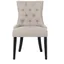 Elegant Taupe Linen and Birch Wood Parsons Side Chair Set