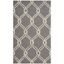 Handmade Dark Grey and Ivory Wool Area Rug, 3' x 5'