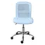 Ergonomic Sky Blue Faux Leather Low-Back Swivel Task Chair