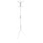 White Metal Floor-Standing Coat Rack with Umbrella Stand