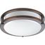 Urban Bronze 10" LED Flush Mount Ceiling Light with White Acrylic Shade