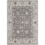 Ivory and Charcoal Hand-Knotted Wool Viscose 4' x 6' Area Rug