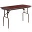 Mahogany Laminate Folding Banquet Table with Metal Frame