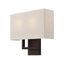 Pierson Bronze 2-Light ADA Compliant Wall Sconce with Oatmeal Shade