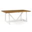 72" Rustic Oak and White Solid Wood Trestle Dining Table