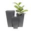 Elegant Black Iron Square Planters for Indoor/Outdoor - Set of 3