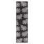 Tropical Palm Leaves Black Synthetic Flatwoven Reversible Rug - 2'x7'