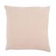 Blush Round Embroidered Pillow with Fringe Trim