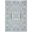 Isabella Blue and Cream Synthetic Area Rug 4' x 6'