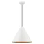 Shiny White and Gold Mini Aluminum Pendant Light