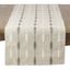 Natural Beige Polyester Embroidered Table Runner