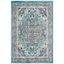 Skyler Blue and Ivory Floral 4' x 6' Synthetic Area Rug