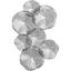 Gray Metallic Pewter Lotus Leaves Metal Wall Sculpture