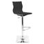 Contemporary Black Faux Leather Adjustable Swivel Bar Stool