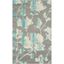 Grey and Turquoise Hand-Tufted Wool Rectangular Area Rug