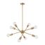 Burnished Brass 8-Light Sputnik Chandelier