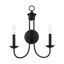 Estate Classic Black Steel 2-Light Wall Sconce