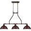 Timarron 3-Light Distressed Bronze Industrial Chandelier