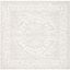 Ivory Hand-Tufted Wool Square Area Rug, 6' x 6'