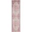 Vintage Red and Ivory Floral Runner Rug