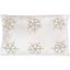 Beige and Silver Snowflake Rectangular Pillow