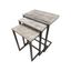 Addison 3-Piece Natural Driftwood and Aged Iron Nesting Table Set