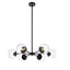 Briggs 30-Inch Black and Clear Glass Globe Pendant Light