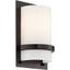 Crisp Iron Oxide Cylinder Wall Sconce with Etched Opal Glass