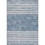 Navy and Gray Rectangular Synthetic Indoor/Outdoor Rug