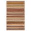 Handmade Red and Beige Striped Wool Area Rug