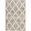 Ivory and Stone Tufted Wool Reversible Rectangular Rug 2' x 3'