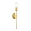 Lansdale Polished Brass 1-Light Dimmable Wall Sconce